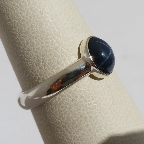 bague saphir étoilé bleu