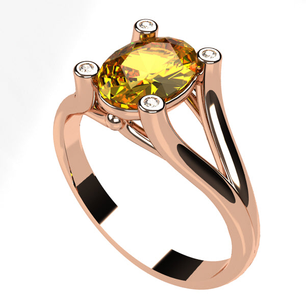 Bague Saphir Jaune