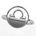Bague Zodiacale En Argent 925 - Signes Du Zodaique (Bélier, Poissons, Sagittaire...), Zirconium Noir Ovale - Ajustable, Cadeau Femme - 3