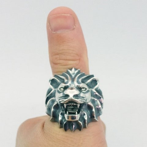 Bague t te de lion pour homme