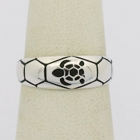 Bague tortue argent
