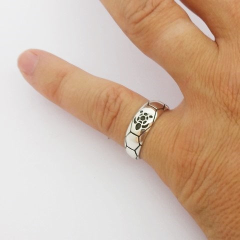 Bague tortue argent