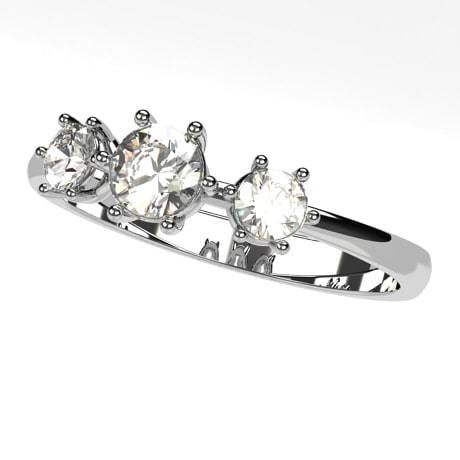 Or blanc 18 carats - 4 mm