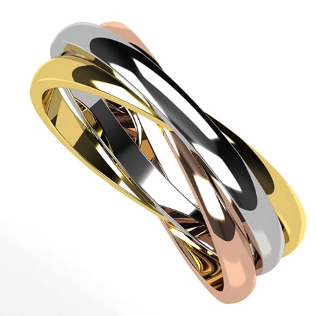Bague 3 anneaux sale séparés