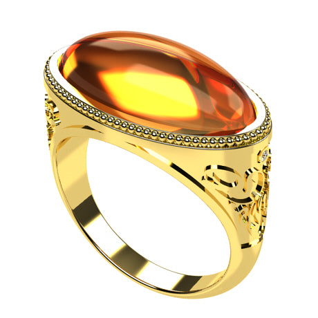 Bague Ambre pour Homme - Main Image