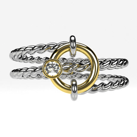Or jaune 18 carats - Avec Diamant