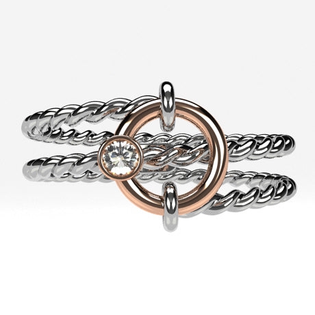 Or rose 18 carats - Avec Diamant