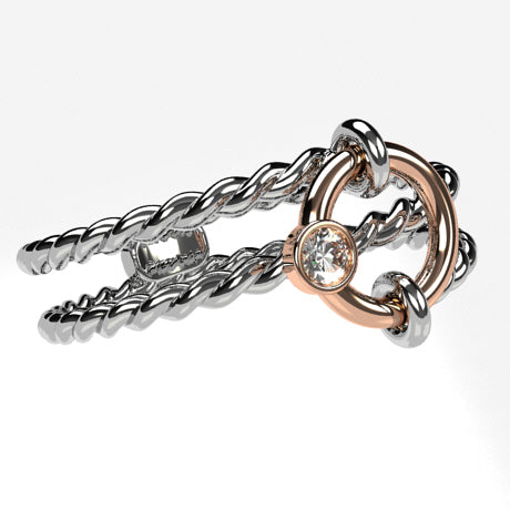 Or rose 18 carats - Avec Diamant