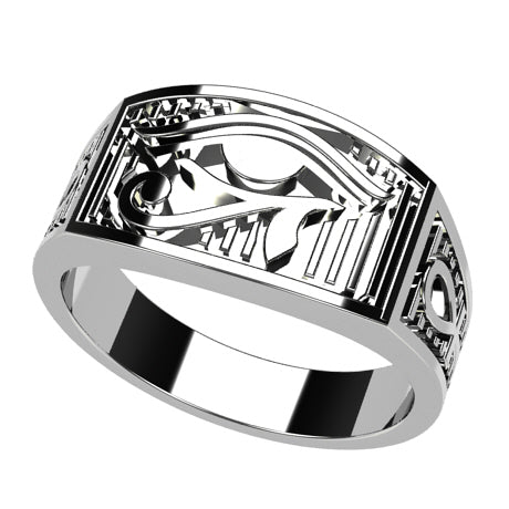 Bague Atlantis en argent sterling massif 925 Talisman, amulette égyptienne fabriquée à la main - France Bague Atlantis en argent sterling massif 925 Talisman, amulette égyptienne fabriquée à la main - France