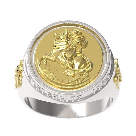 18 Carats Chevaliere Napoleon Homme Or Chevalière Napoléon