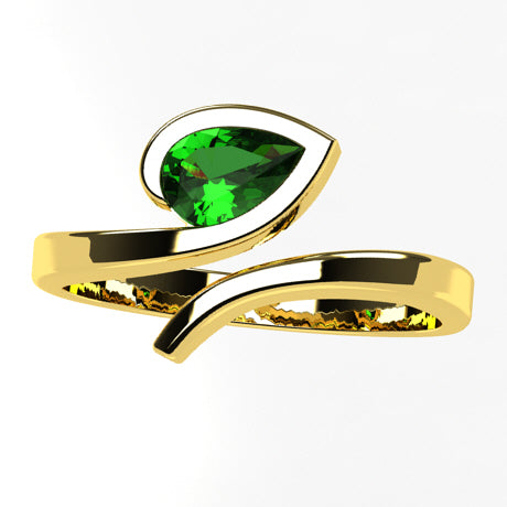Or jaune 18 carats - Émeraude