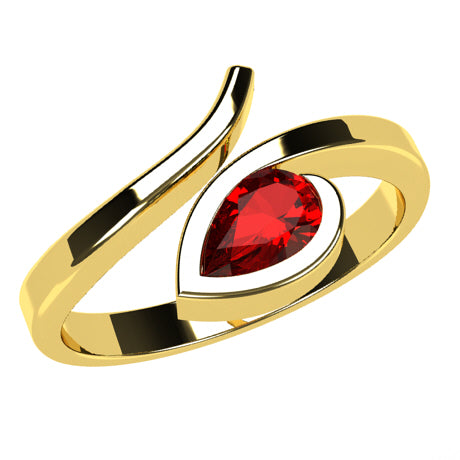 Or jaune 18 carats - Rubis
