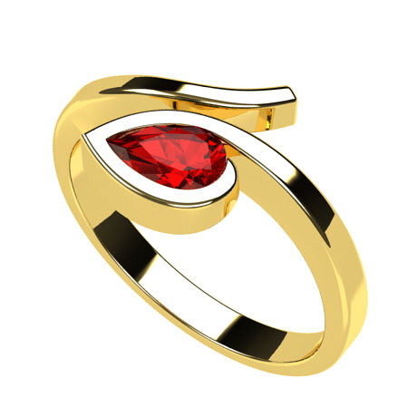 Or jaune 18 carats - Rubis
