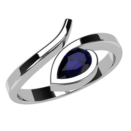 Or blanc 18 carats - Saphir