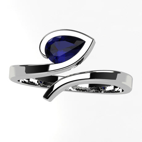 Or blanc 18 carats - Saphir