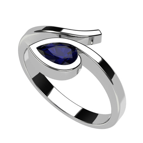 Or blanc 18 carats - Saphir
