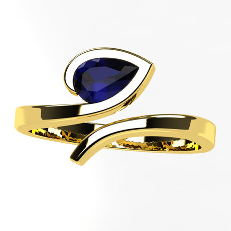 Or jaune 18 carats - Saphir