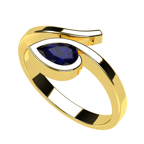 Or jaune 18 carats - Saphir