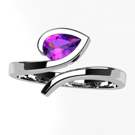 Or blanc 18 carats - Tanzanite