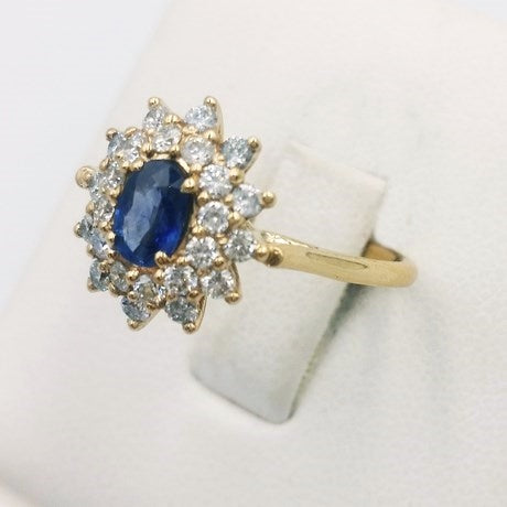 Or jaune 18 carats - Saphir