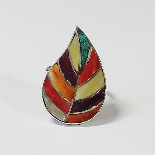 bague péruvienne argent massif