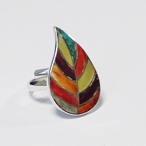 bague argent massif avec pierres fines naturelles