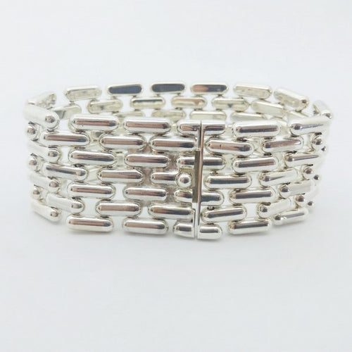 Bracelet Chaine Maille Grain de Riz en Argent