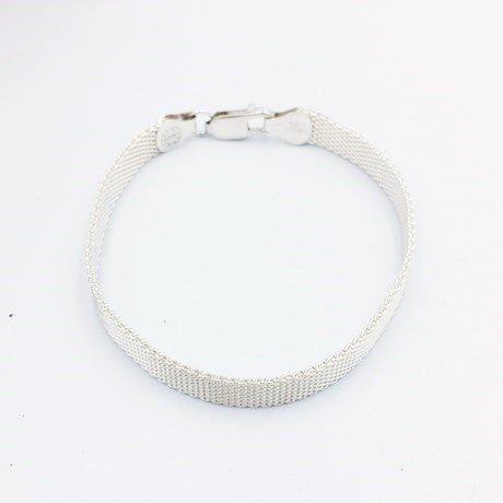 Bracelet souple pour femme à maille plate