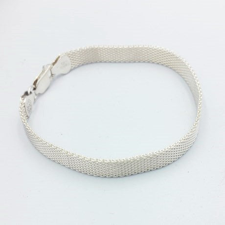 Bracelet souple pour femme à maille plate