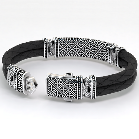 Bracelet luxe pour homme en argent