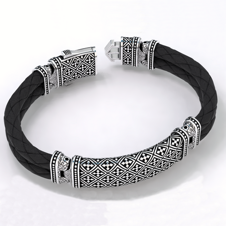 Bracelet luxe pour homme en argent