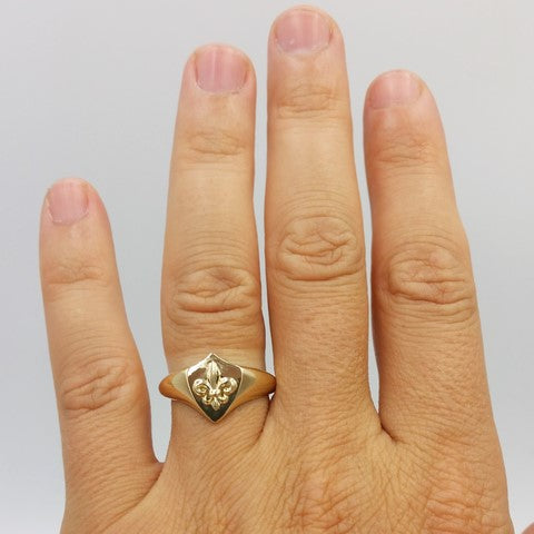 Bague fleur de lys homme outlet