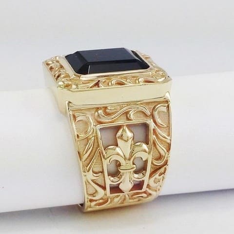 Chevaliere homme or et onyx outlet