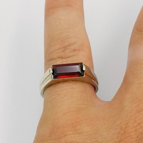 Bague grenat sales homme