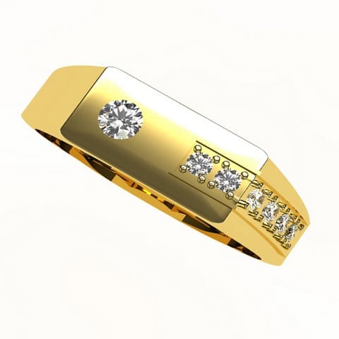 Or jaune 18 carats - Diamants