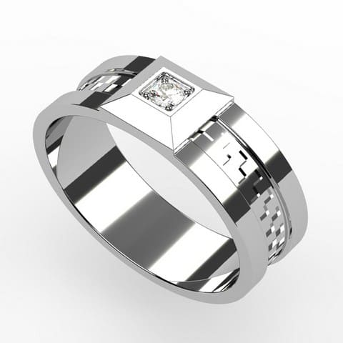 Chevaliere homme sales avec diamant