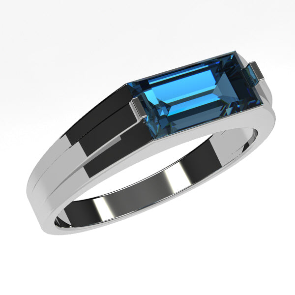 Chevali re Pierre de Topaze Bleue