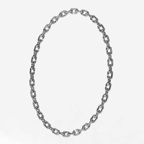 Argent 925 Collier Grand Maillon Chaine Maillon De Cheval Argent