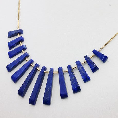 Collier Lapis Lazuli Original en Or pour Femme