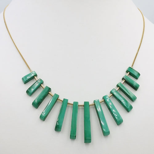 Collier Malachite en Or