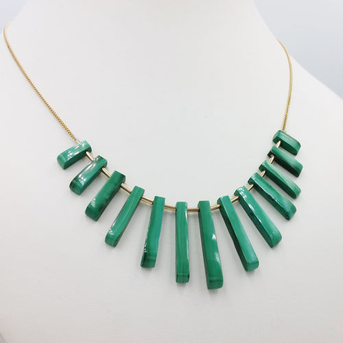 Collier Malachite en Or