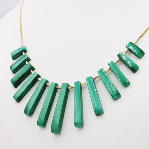 Collier Malachite en Or