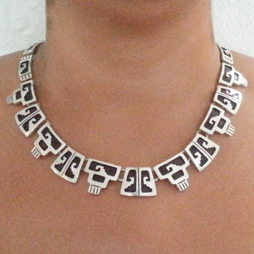 collier maya en argent pour femme