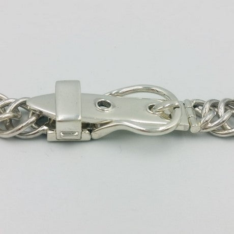 Collier maille anglaise fermoir ceinture