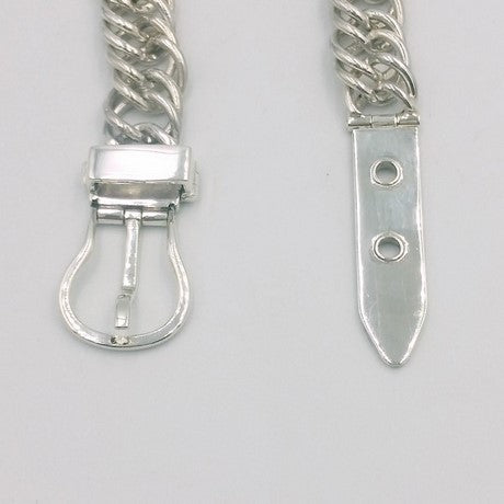 Collier maille anglaise fermoir ceinture