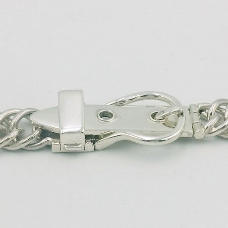 Collier maille anglaise fermoir ceinture