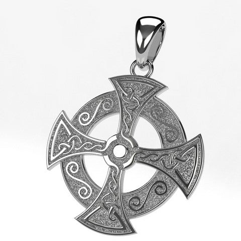Croix Celtique En Argent Massif 925 - Vieux Stock Neuf, Pendentif Sans Pierre, Style Celte Authentique