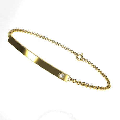 Gourmette pour femme avec diamant - Main Image