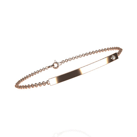 Bracelet gourmette diamant pour femme en or 18 carats