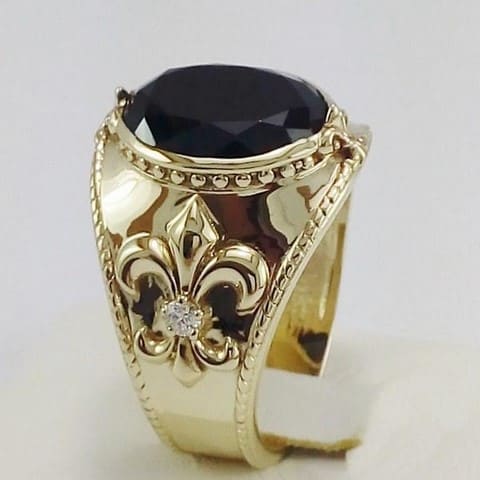 Grosse Chevaliere pour Homme Or Diamants